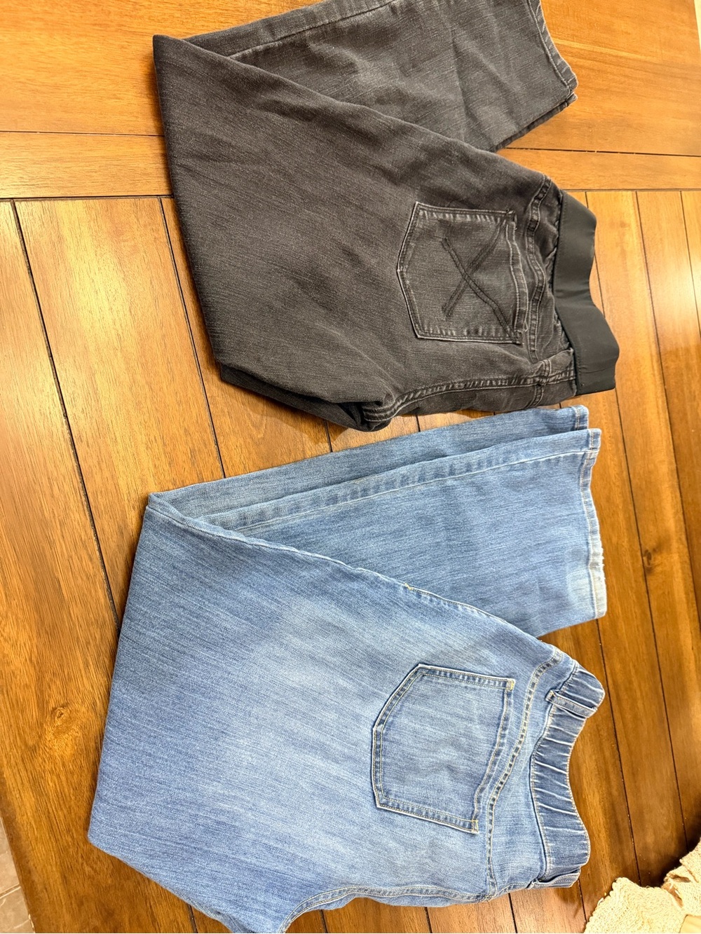 Old Navy Maternity Jeans Lot Size 14 Regular Boot-Cut Blue Super Skinny Black